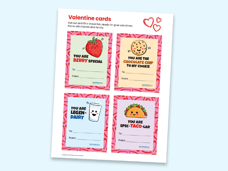 4 printables Valentine cards